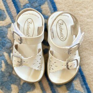 Girl Toddler FootMates Ariel Sandal - White